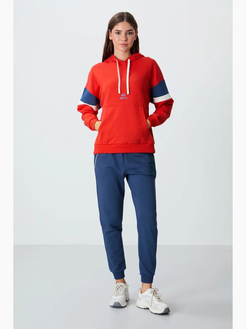Sudadera con capucha oversize color block tommy Rojo - Kiabi