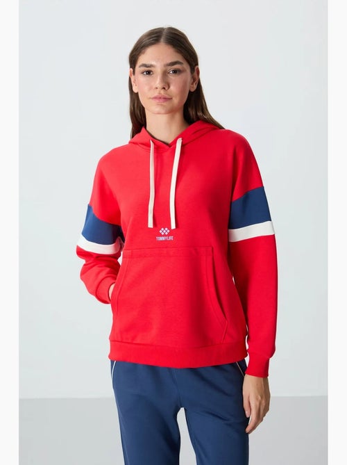 Sudadera con capucha oversize color block tommy - Kiabi