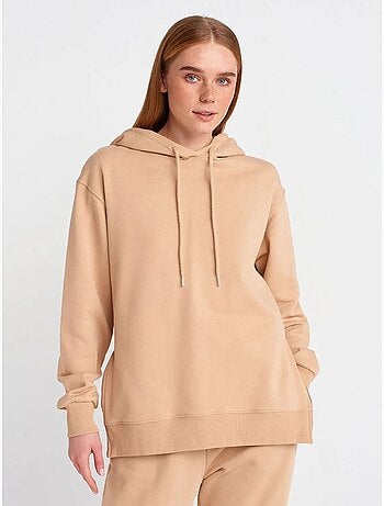 Sudadera con capucha oversize de algodón con cremallera frontal dilvin