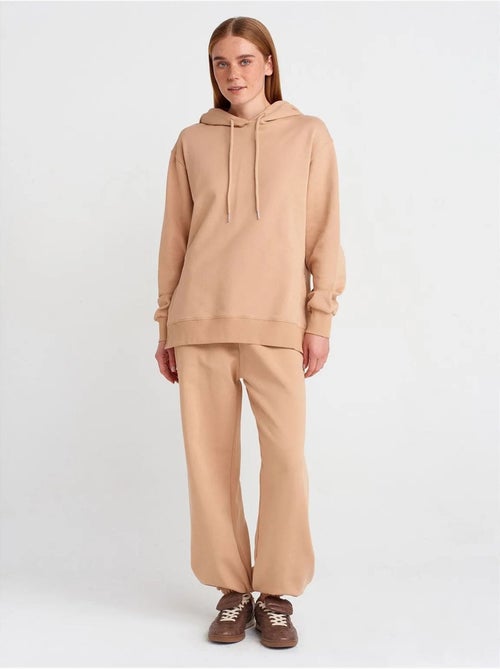 Sudadera con capucha oversize de algodón con cremallera frontal dilvin - Kiabi Sudadera con capucha oversize de algodón con cremallera frontal dilvin - Kiabi