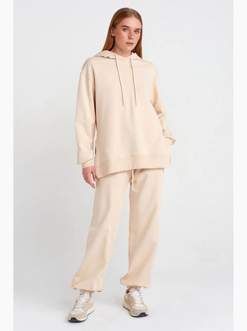 Sudadera con capucha oversize de algodón con cremallera frontal dilvin - Kiabi