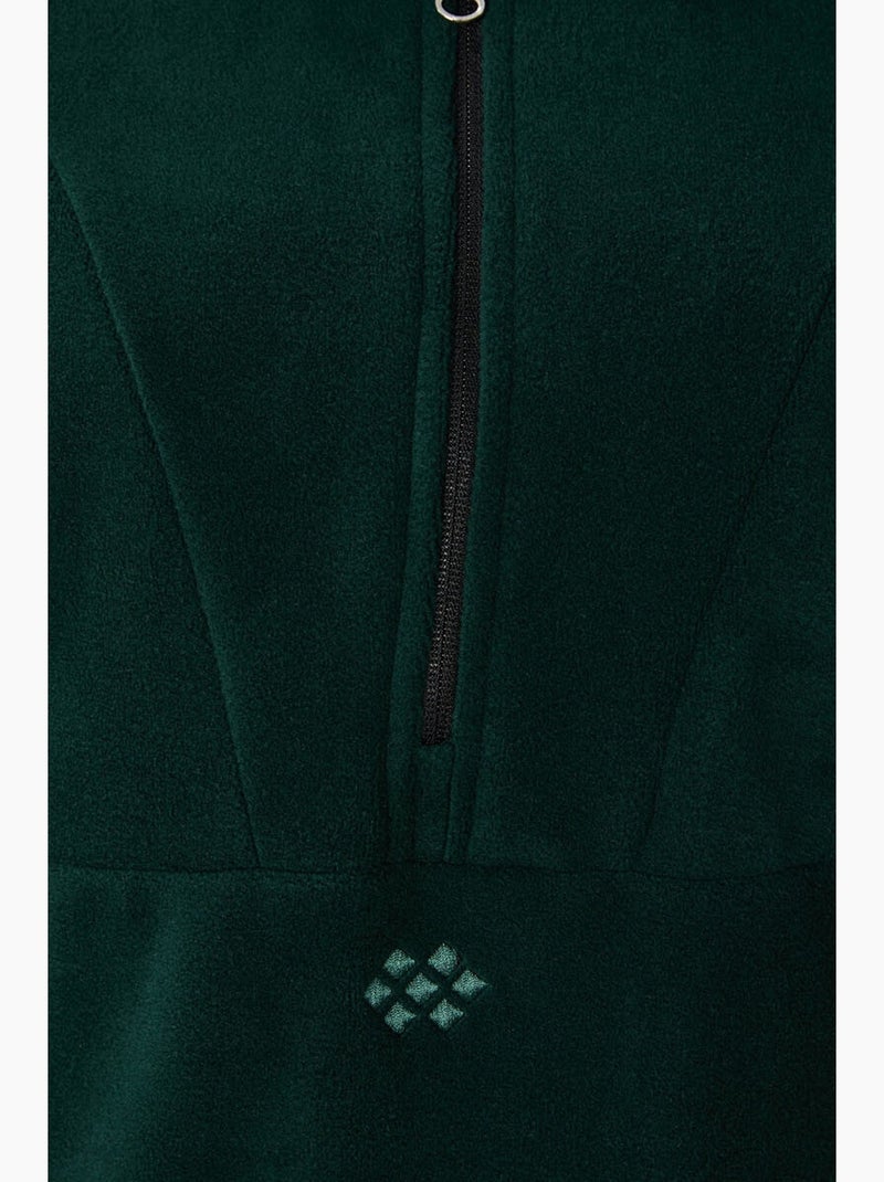 Sudadera con capucha oversize de felpa con media cremallera tommy Verde oscuro - Kiabi
