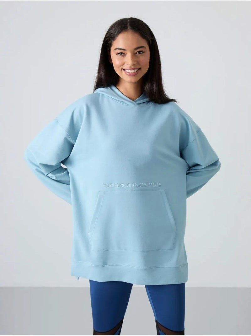 Sudadera con capucha oversize estampada tommy Azul cielo - Kiabi