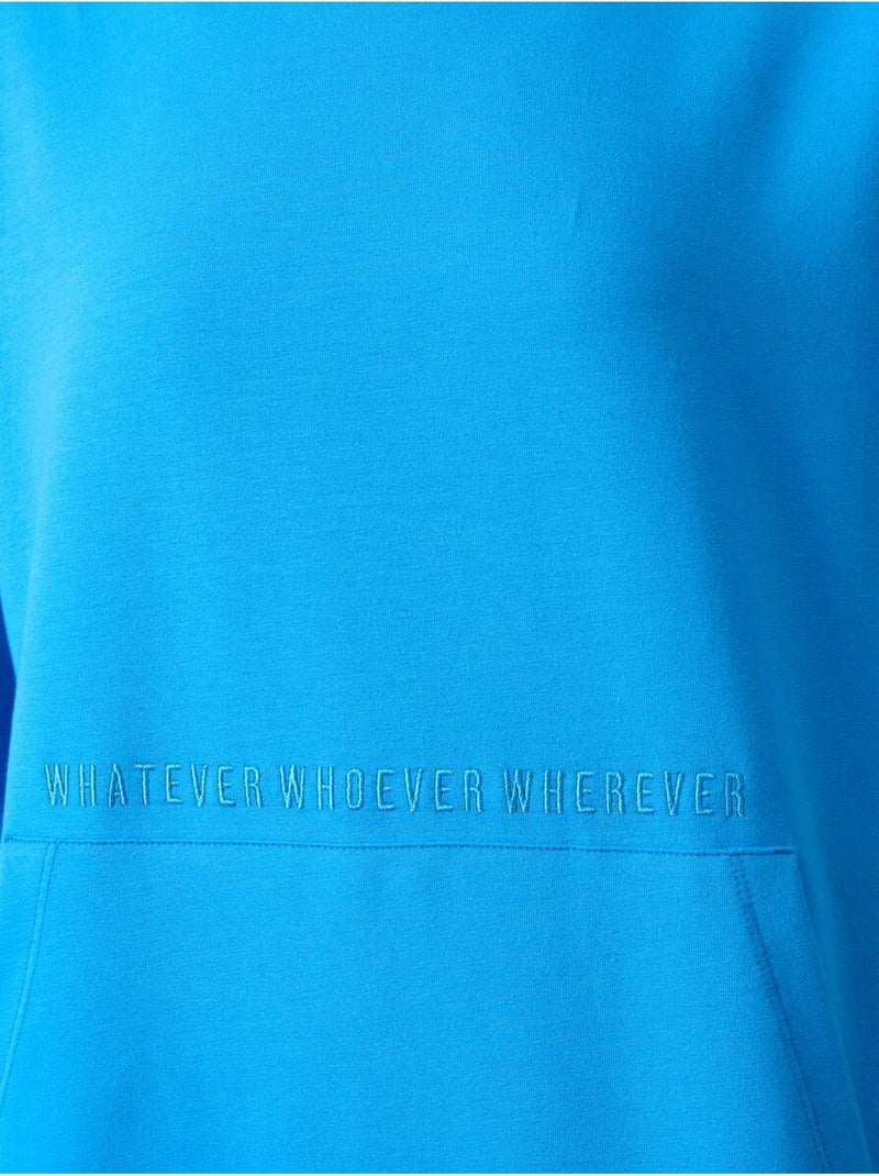 Sudadera con capucha oversize estampada tommy Azul eléctrico - Kiabi