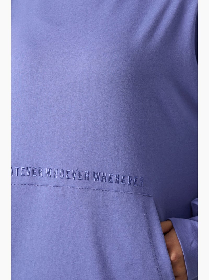 Sudadera con capucha oversize estampada tommy Azul lavanda - Kiabi