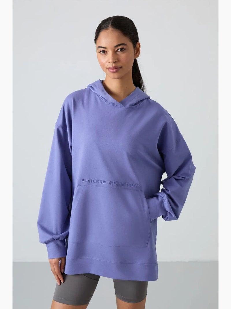 Sudadera con capucha oversize estampada tommy Azul lavanda - Kiabi
