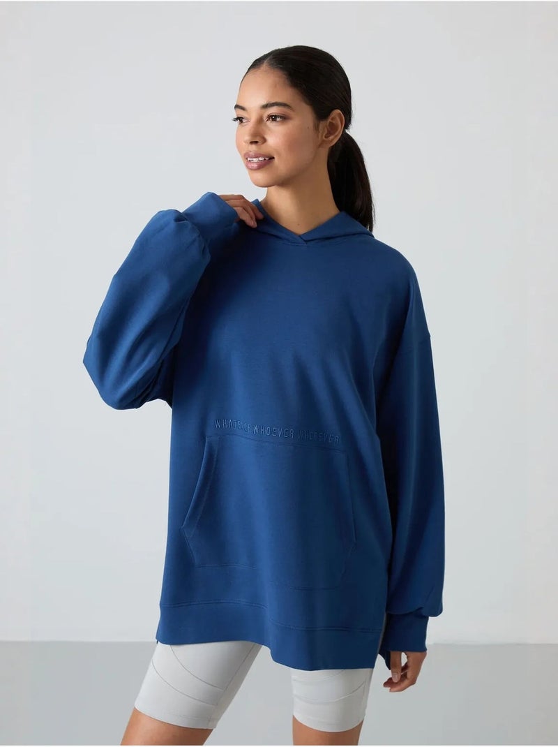 Sudadera con capucha oversize estampada tommy Azul - Kiabi
