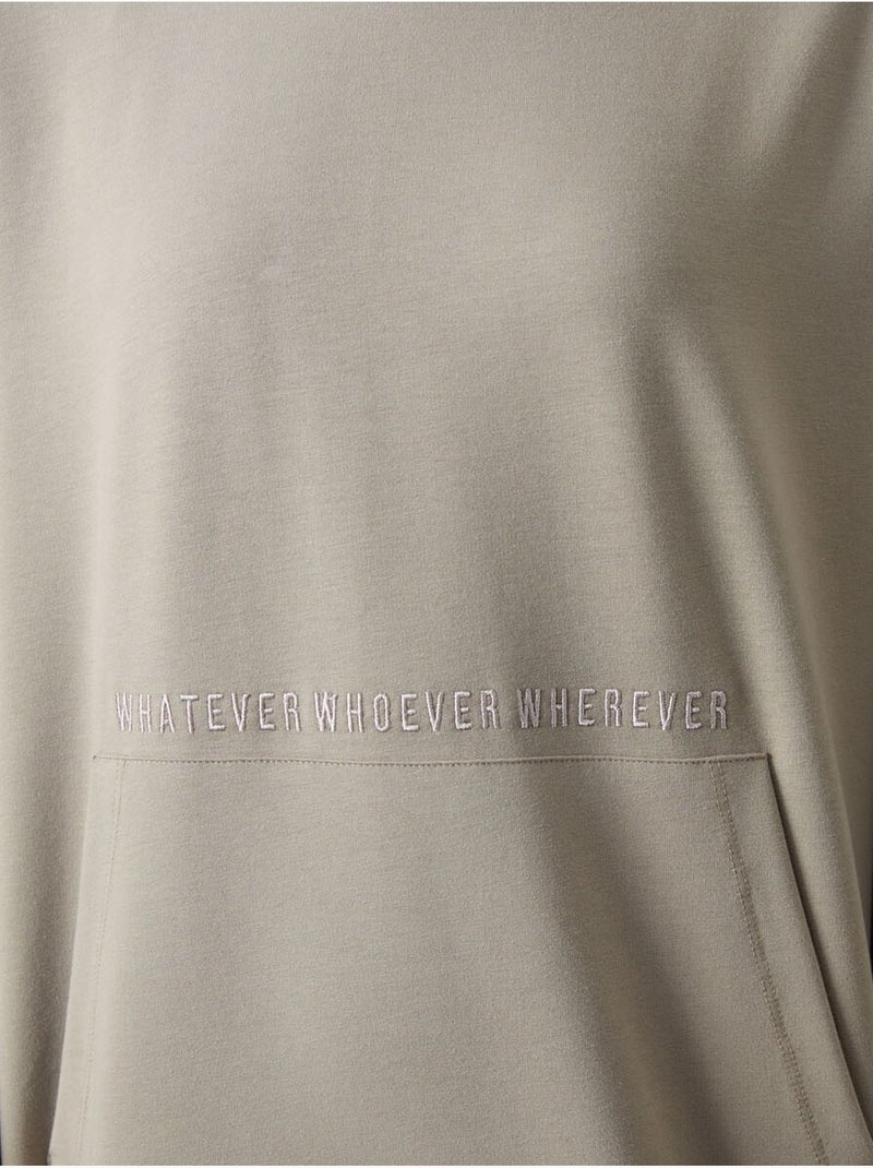 Sudadera con capucha oversize estampada tommy Beige arcilla - Kiabi