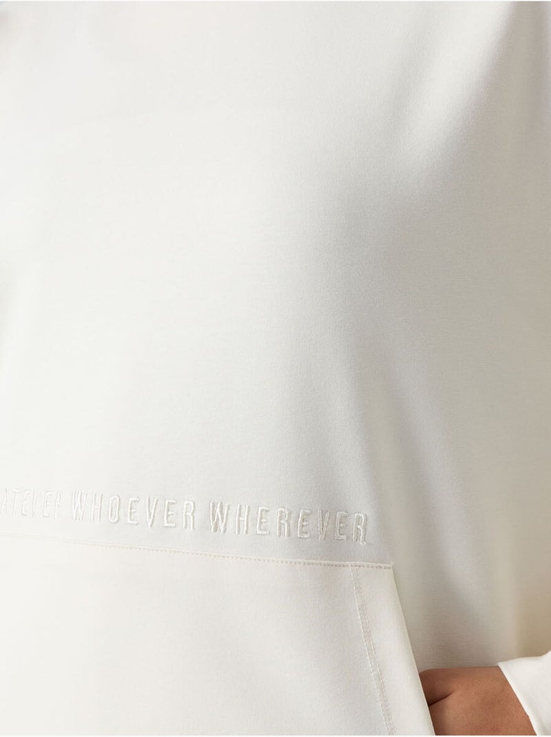 Sudadera con capucha oversize estampada tommy Blanco roto - Kiabi