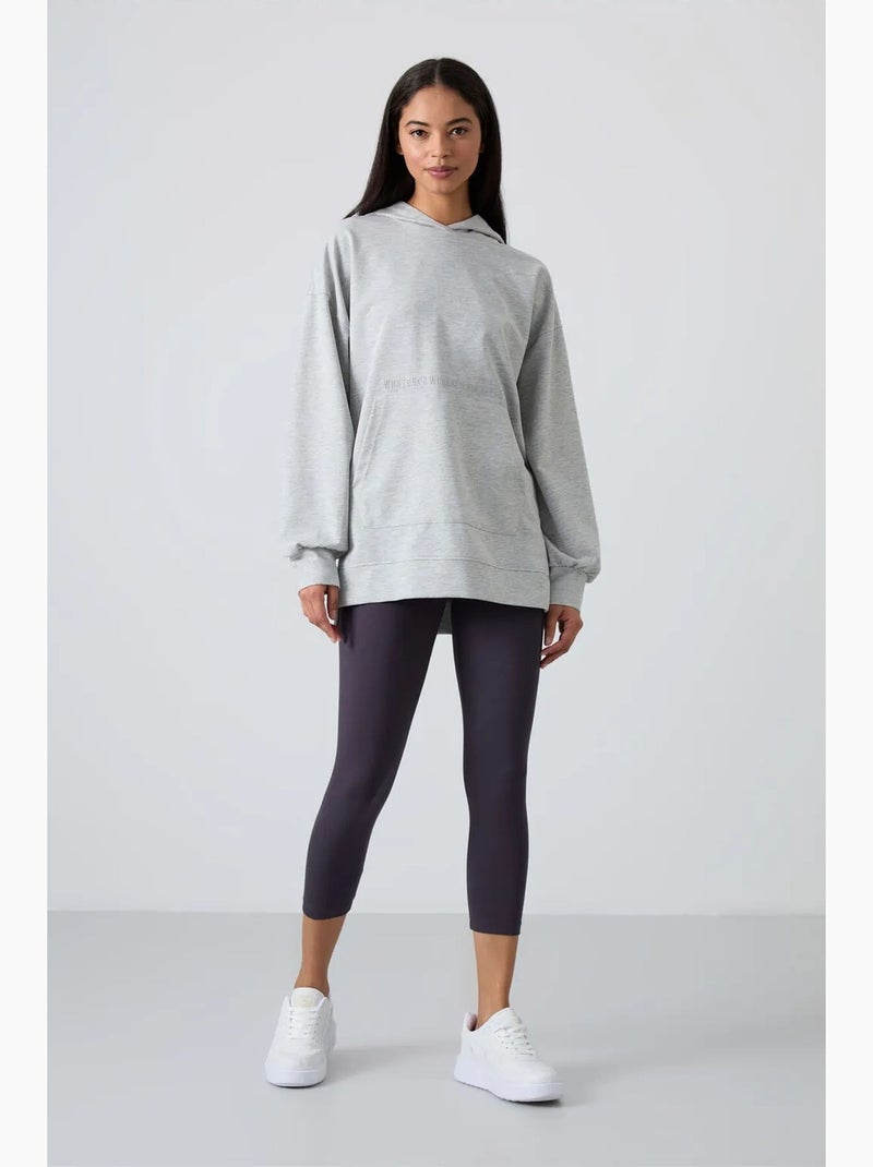 Sudadera con capucha oversize estampada tommy Gris claro - Kiabi