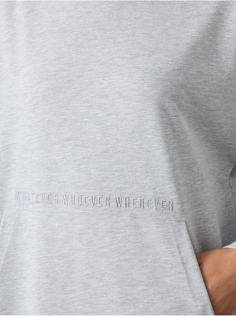 Sudadera con capucha oversize estampada tommy Gris claro - Kiabi