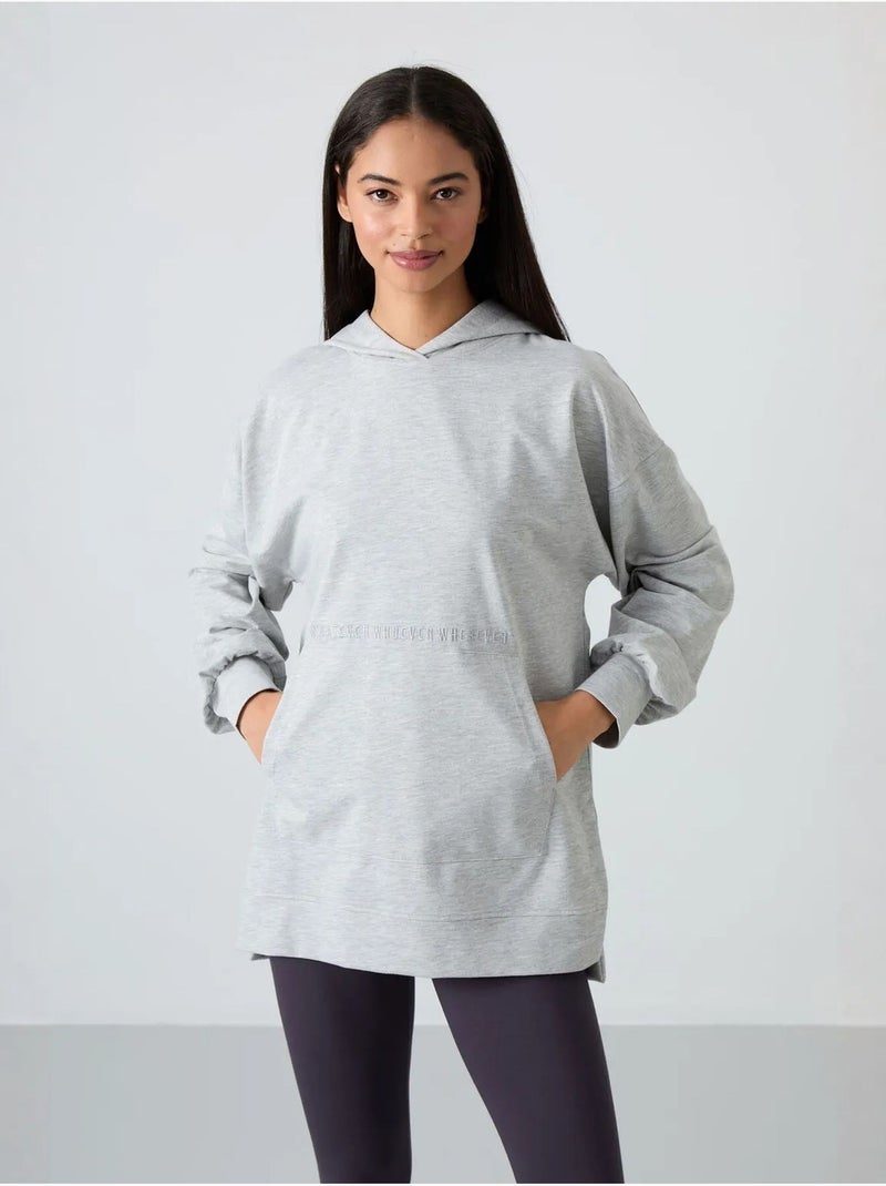 Sudadera con capucha oversize estampada tommy Gris claro - Kiabi