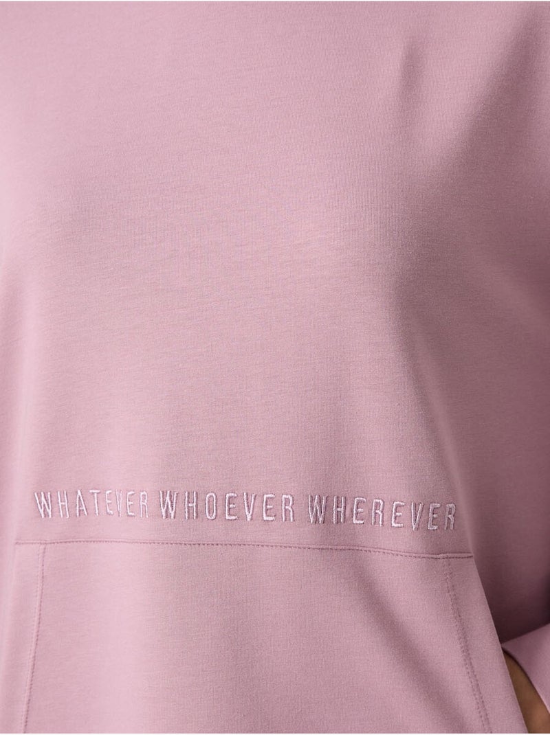 Sudadera con capucha oversize estampada tommy Malva - Kiabi