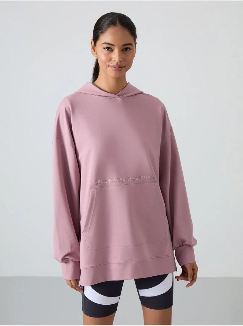 Sudadera con capucha oversize estampada tommy Malva - Kiabi