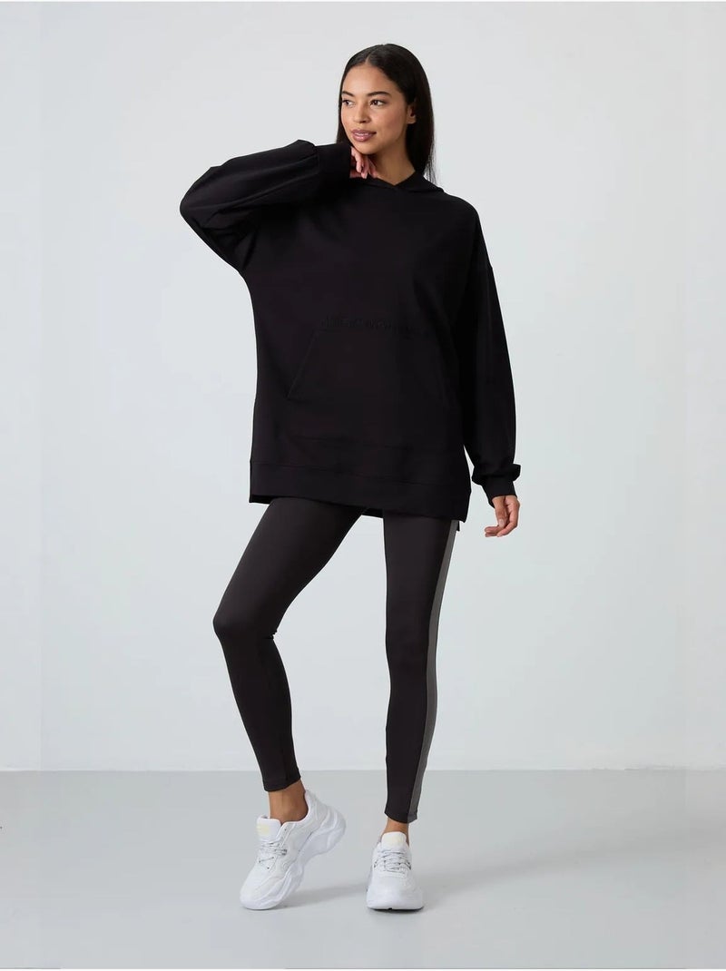 Sudadera con capucha oversize estampada tommy Negro - Kiabi