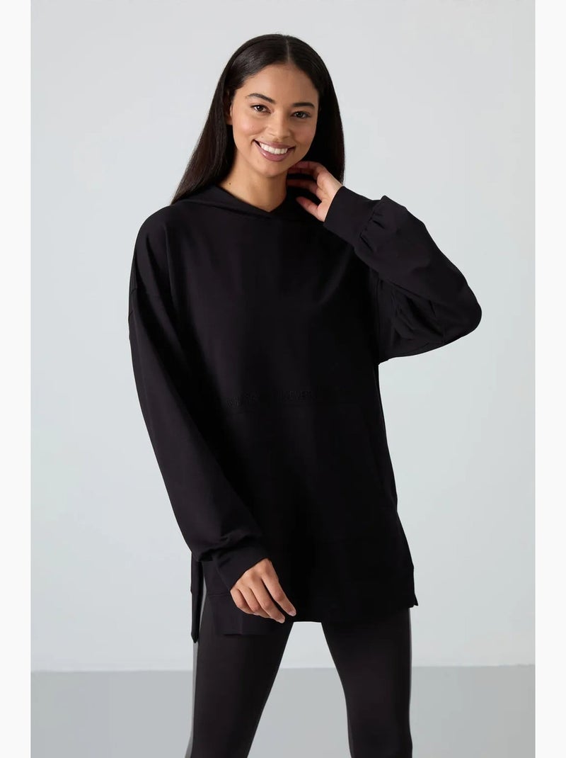 Sudadera con capucha oversize estampada tommy Negro - Kiabi