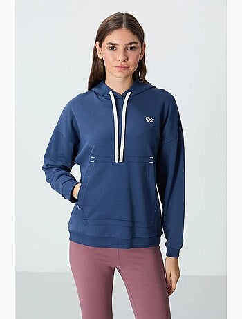 Sudadera con capucha oversize y bolsillo tommy