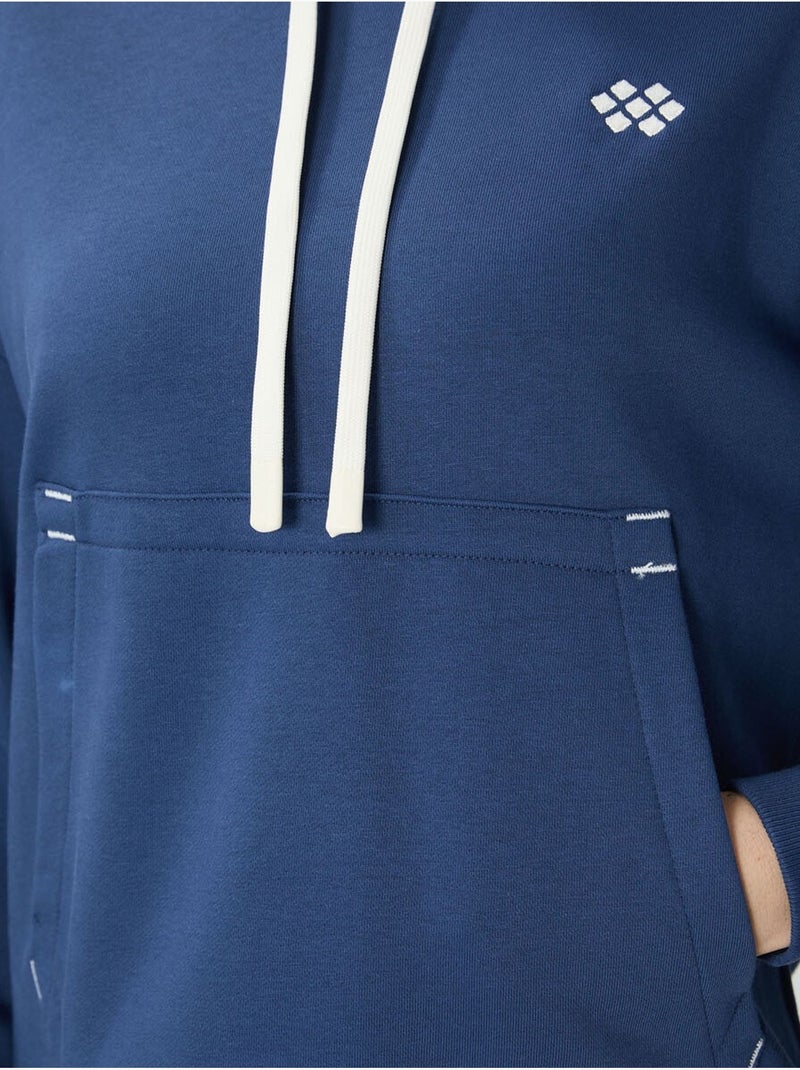 Sudadera con capucha oversize y bolsillo tommy Azul marino - Kiabi