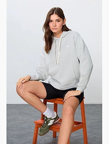Sudadera con capucha oversize y bolsillo tommy