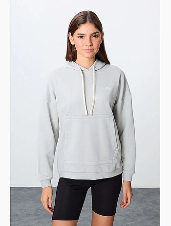 Sudadera con capucha oversize y bolsillo tommy