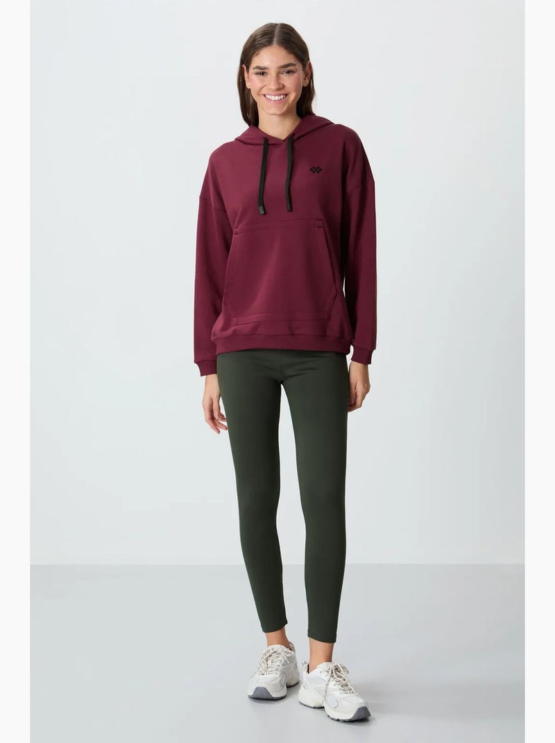 Sudadera con capucha oversize y bolsillo tommy Rojo burdeos - Kiabi