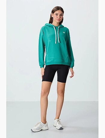 Sudadera con capucha oversize y bolsillo tommy