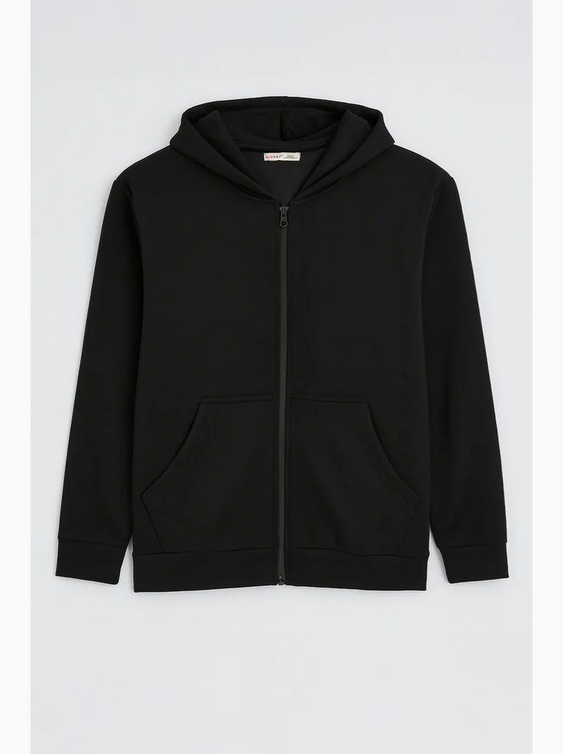Sudadera con capucha para mujer con cremallera frontal mixray Negro - Kiabi