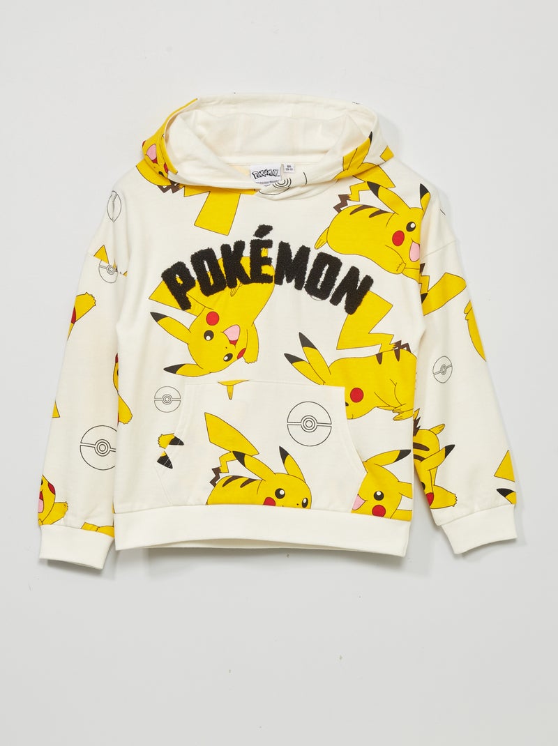 Sudadera con capucha 'Pokemon' 'Pikachu' BLANCO - Kiabi