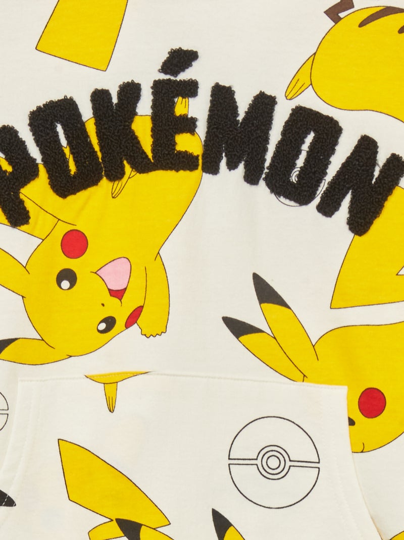 Sudadera con capucha 'Pokemon' 'Pikachu' BLANCO - Kiabi