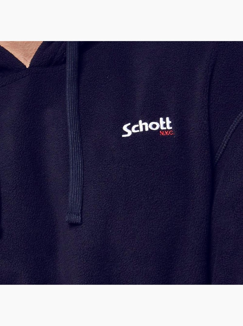 Sudadera con Capucha Polar Hombre Schott Azul marino - Kiabi