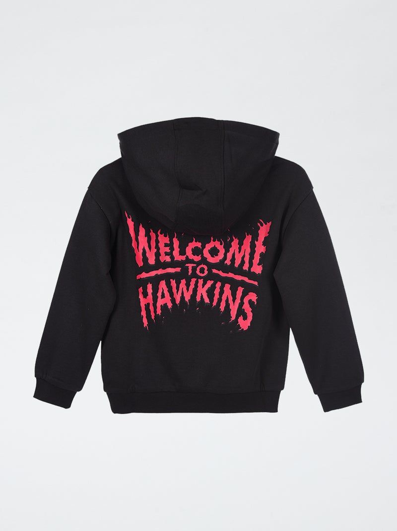 Sudadera con capucha polar 'Stranger Things' Negro - Kiabi