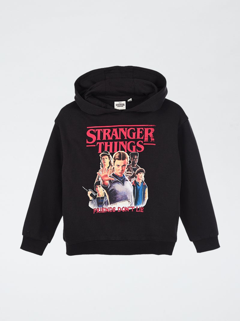 Sudadera con capucha polar 'Suncity' 'Stranger Things' Negro - Kiabi