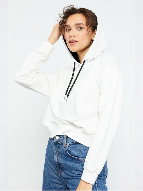 Sudadera con capucha relaxed con detalle de cordón tommy - Kiabi
