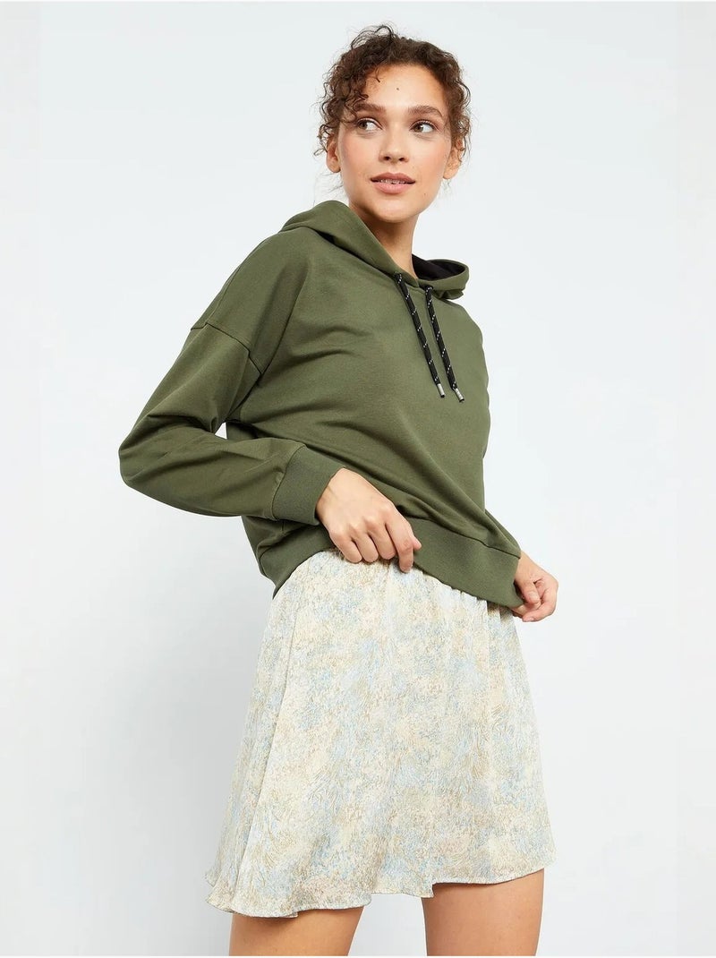 Sudadera con capucha relaxed con detalle de cordón tommy Caqui - Kiabi