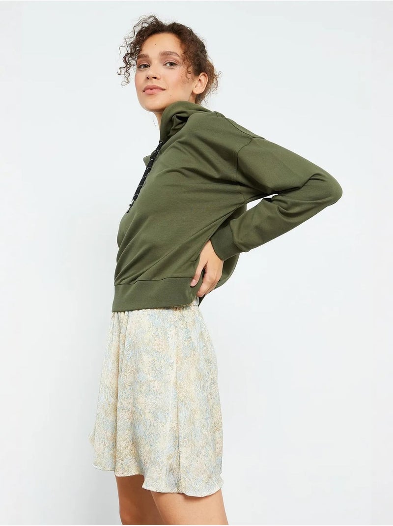 Sudadera con capucha relaxed con detalle de cordón tommy Caqui - Kiabi