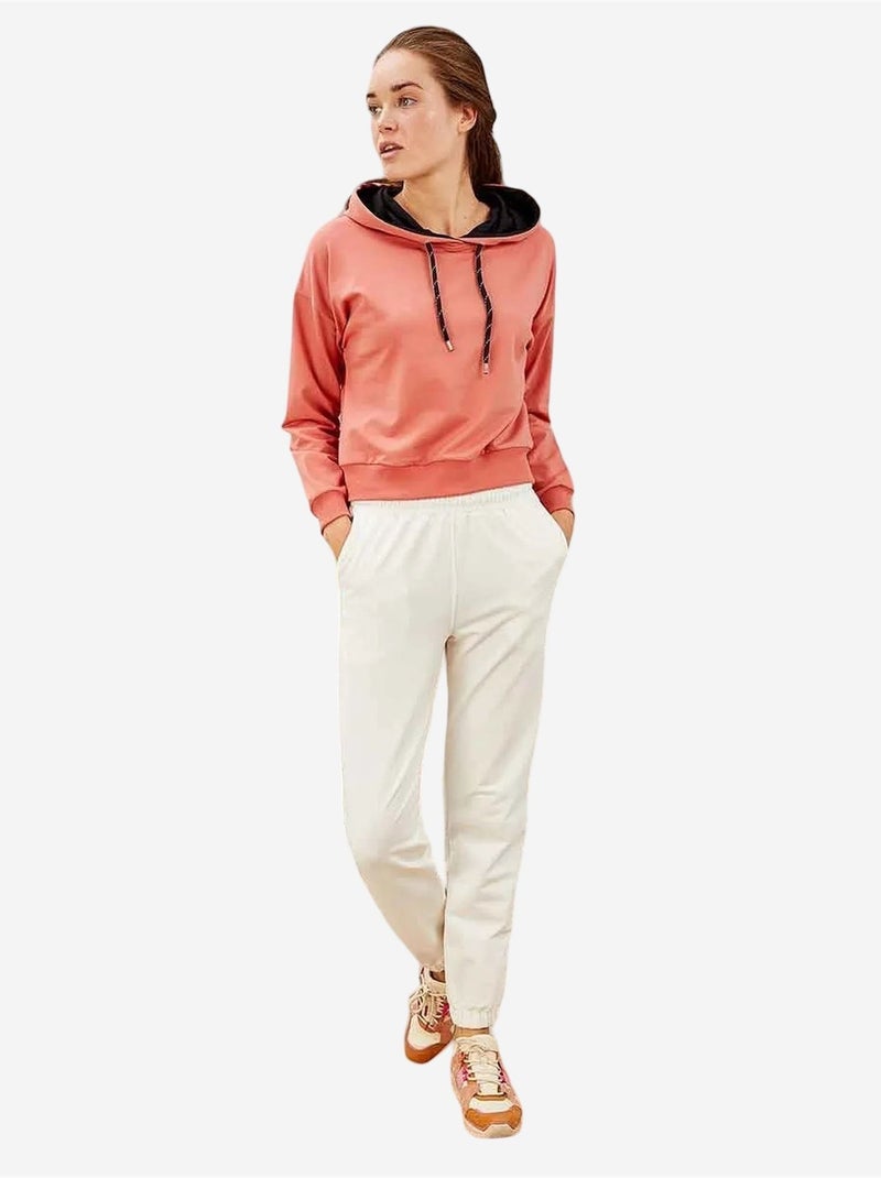 Sudadera con capucha relaxed con detalle de cordón tommy Naranja claro - Kiabi