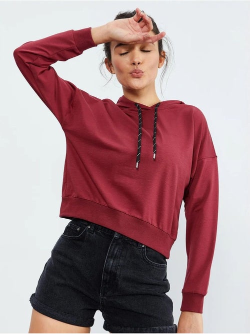 Sudadera con capucha relaxed con detalle de cordón tommy - Kiabi