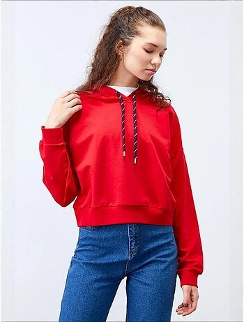 Sudadera con capucha relaxed con detalle de cordón tommy