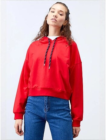 Sudadera con capucha relaxed con detalle de cordón tommy