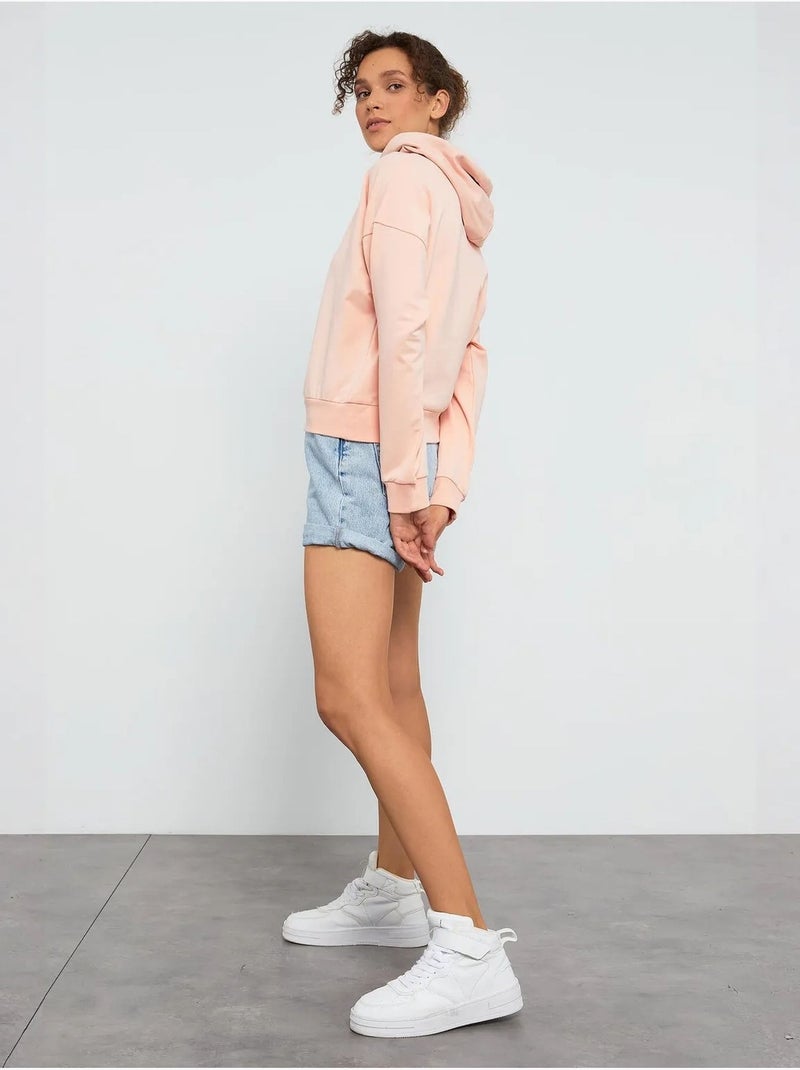 Sudadera con capucha relaxed con detalle de cordón tommy Rosa pálido - Kiabi