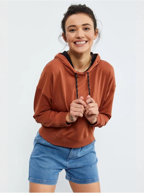 Sudadera con capucha relaxed con detalle de cordón tommy - Kiabi