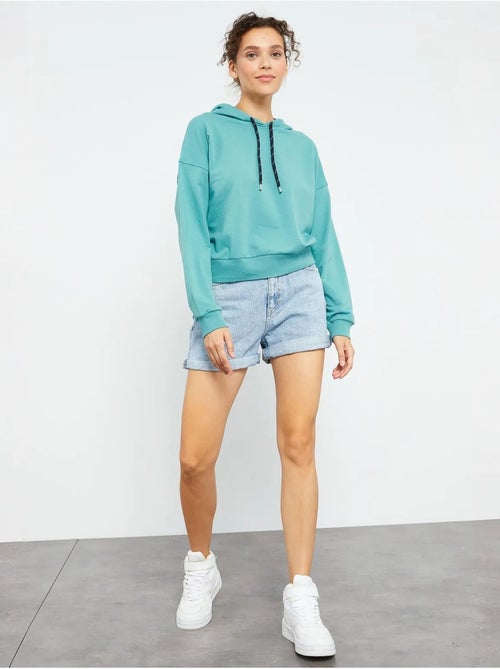 Sudadera con capucha relaxed con detalle de cordón tommy - Kiabi