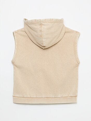 Sudadera con capucha sin mangas