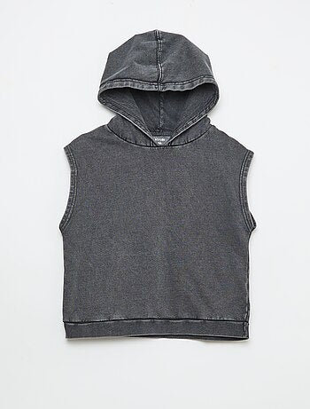 Sudadera con capucha sin mangas