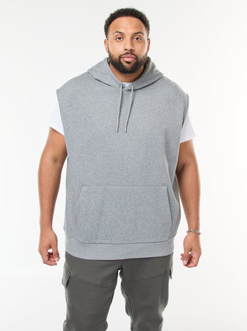 Sudadera con capucha sin mangas y bolsillo canguro - Kiabi