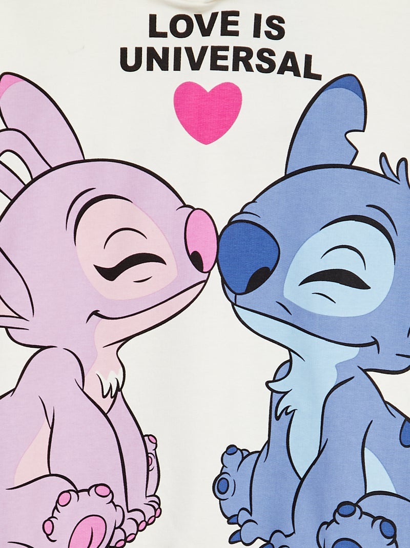 Sudadera con capucha 'Stitch' de 'Disney' BLANCO - Kiabi