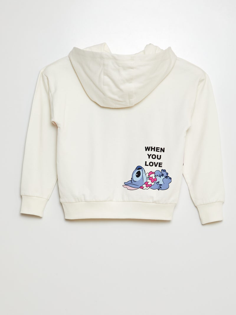 Sudadera con capucha 'Stitch' de 'Disney' BLANCO - Kiabi