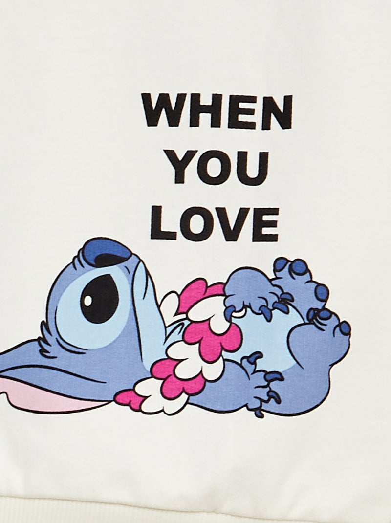 Sudadera con capucha 'Stitch' de 'Disney' BLANCO - Kiabi