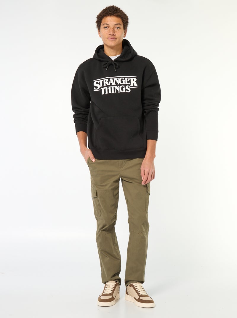 Sudadera con capucha 'Stranger Things' Negro - Kiabi
