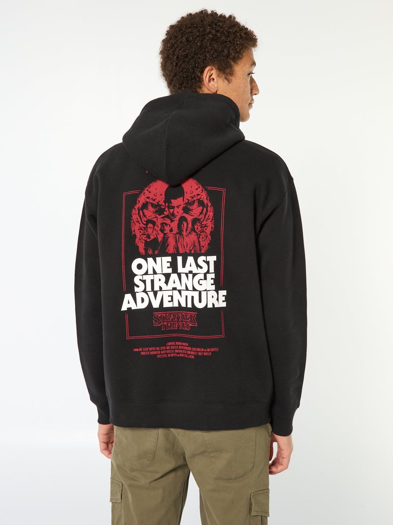 Sudadera con capucha 'Stranger Things' Negro - Kiabi